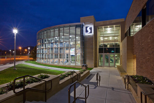 SSU Building at night