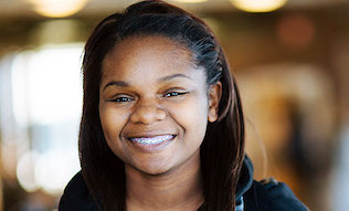 female student smiling