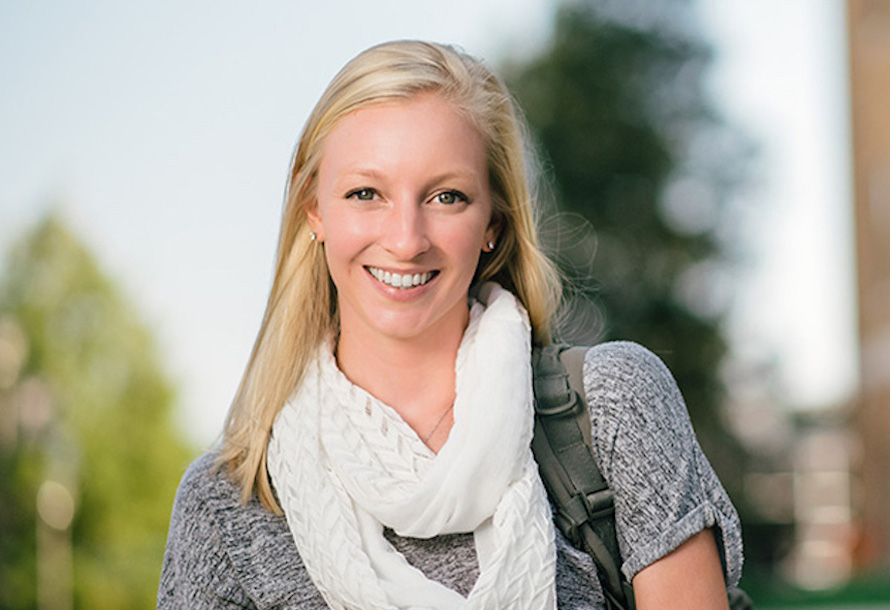 Female student smiling