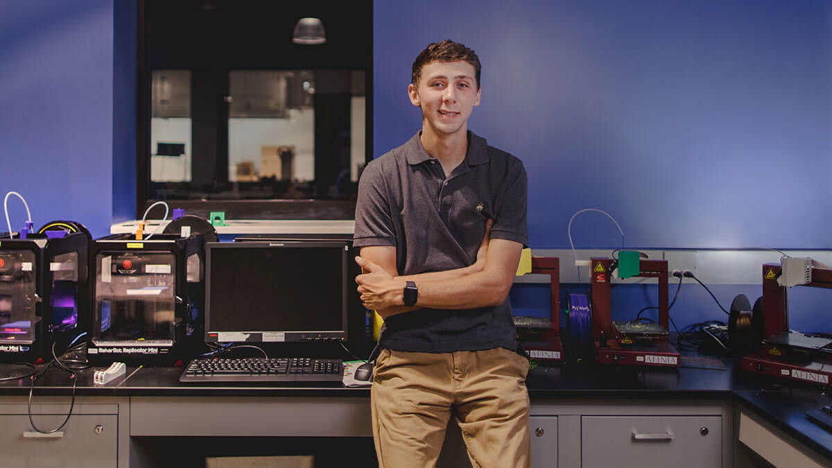 Plastics student Nathan Kraft