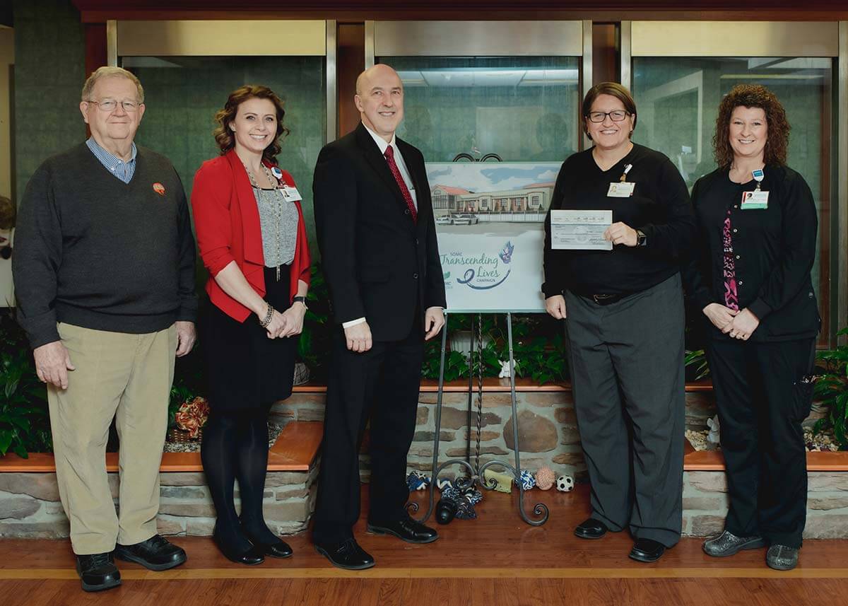 Check passing ceremony at SOMC Hospice Center