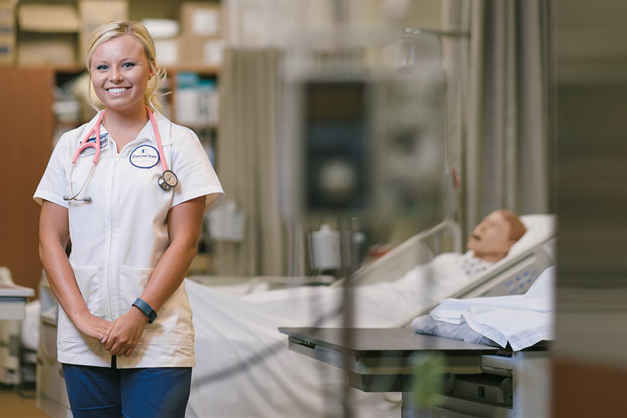 Nursing student in uniform