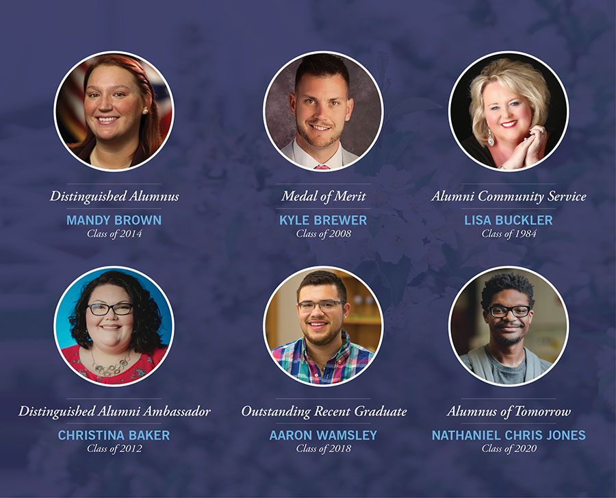 graphic with portraits of the award winners