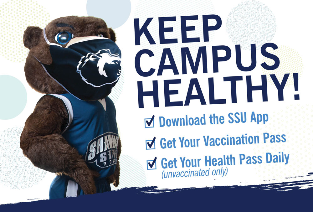 Graphic with the text "Keep campus Healthy"