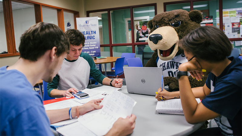 Students studying in Success Center