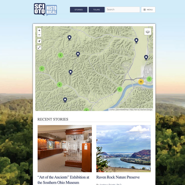 screenshot of Scioto Historical Home Page