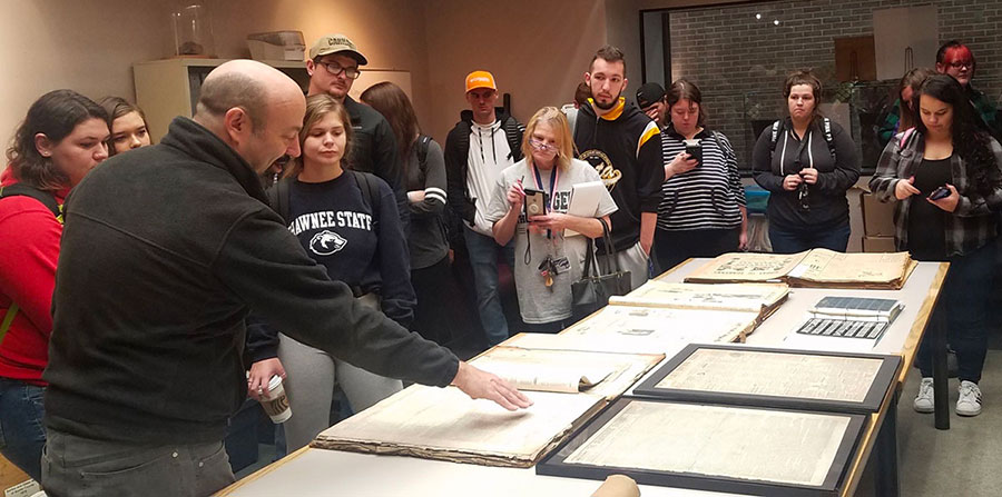 group of people looking at presentation