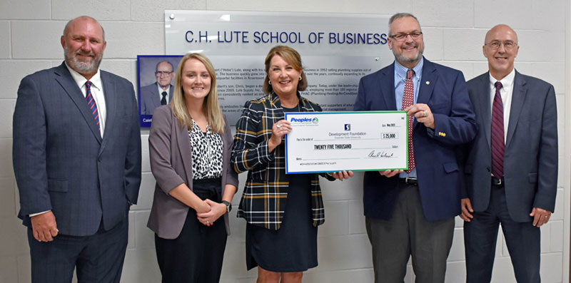 Peoples Bank check presentation