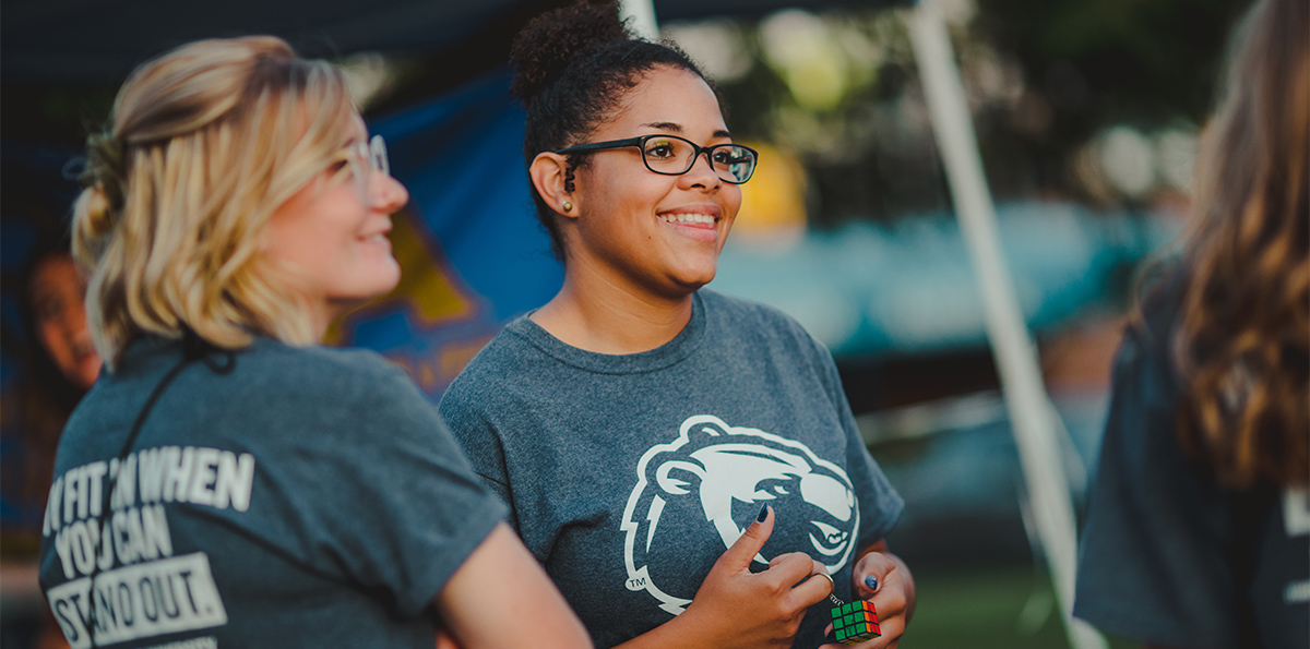 Students at event on campus