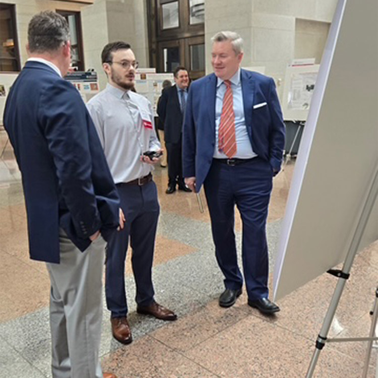 Parker Lauders discussing his presentation