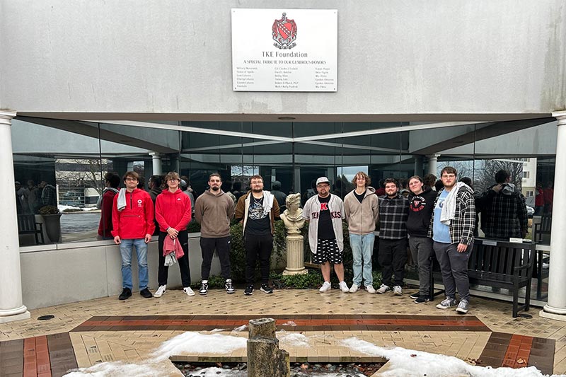 Members of Shawnee State University’s fraternity Tau Kappa Epsilon (TKE) at the Regional Leadership Conference (RLC) in Chicago, Illinois
