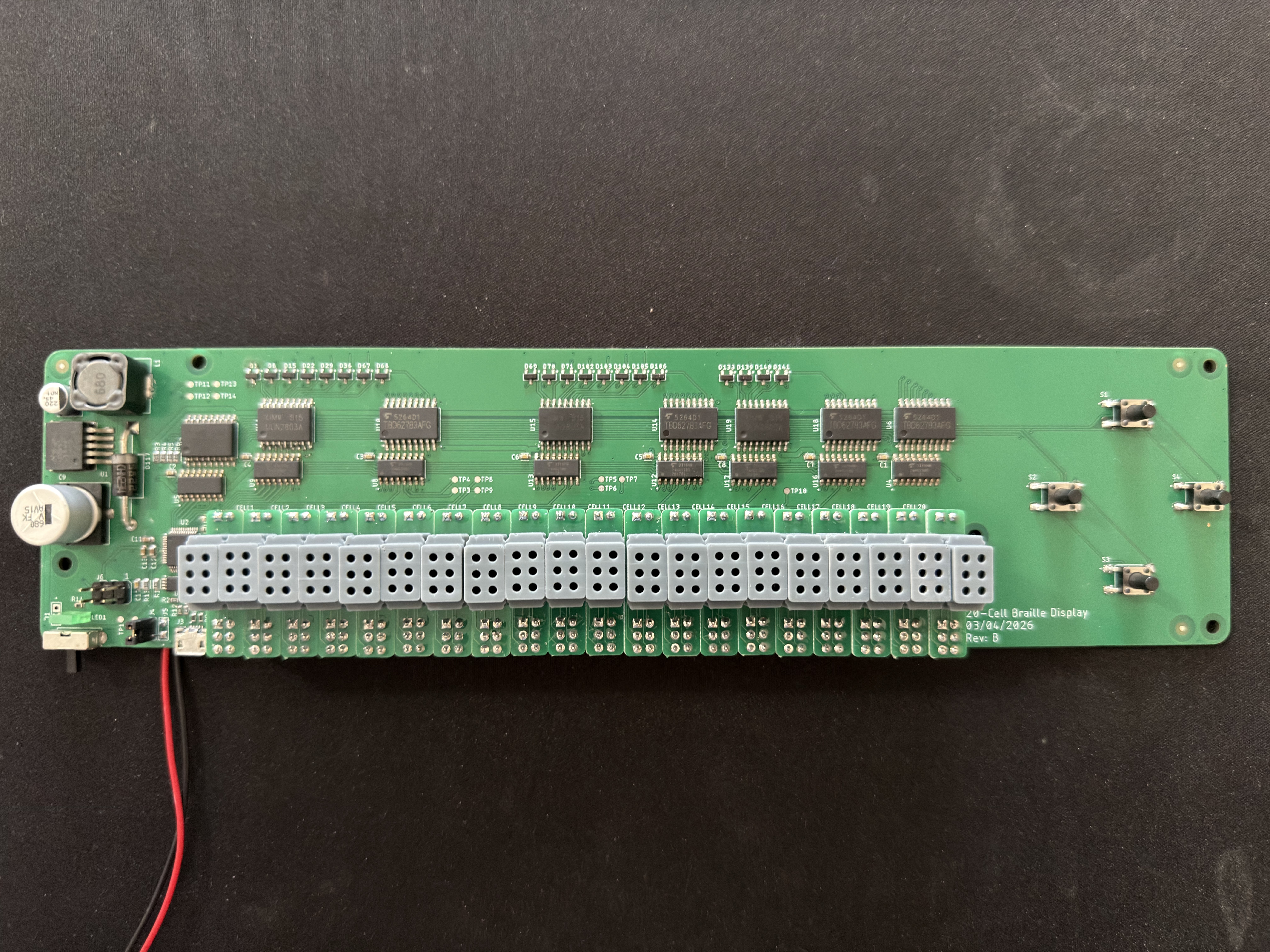 Prototype refreshable braille display developed