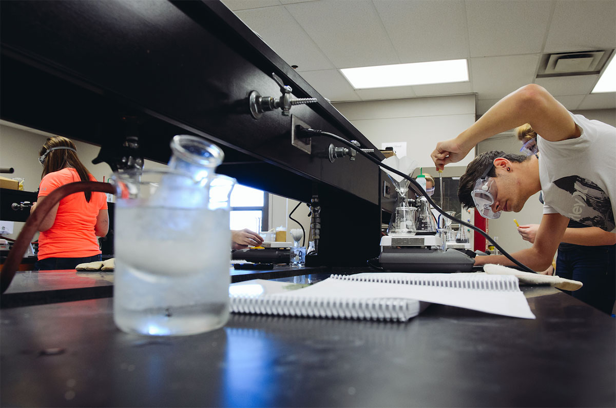 Student in Chemistry Lab