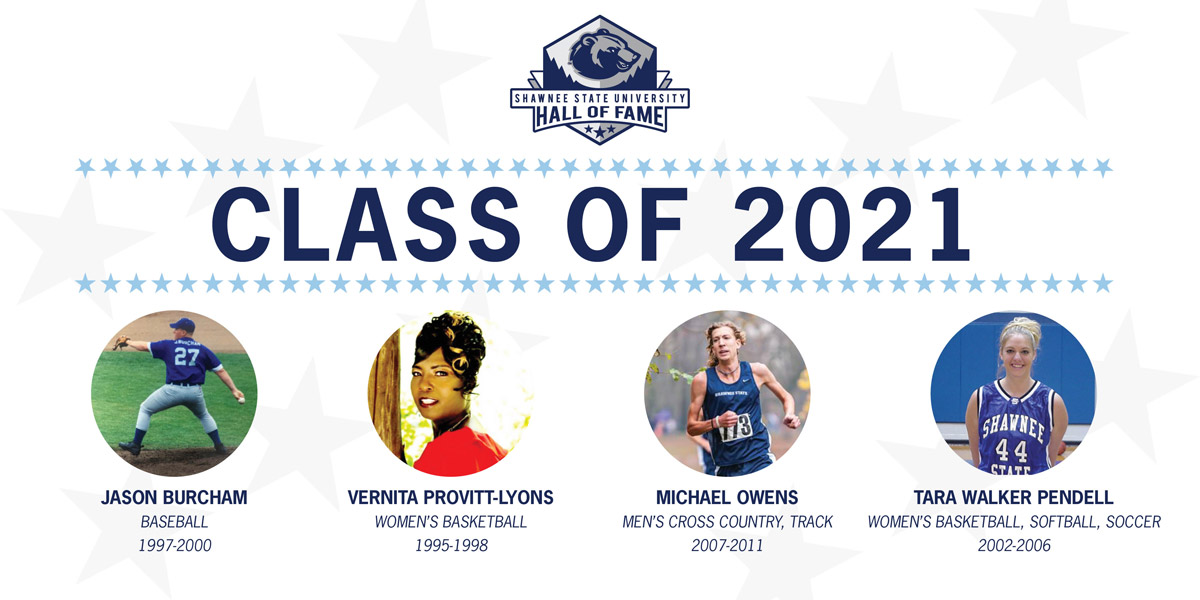 Graphic with the text "SSU Hall of Fame"