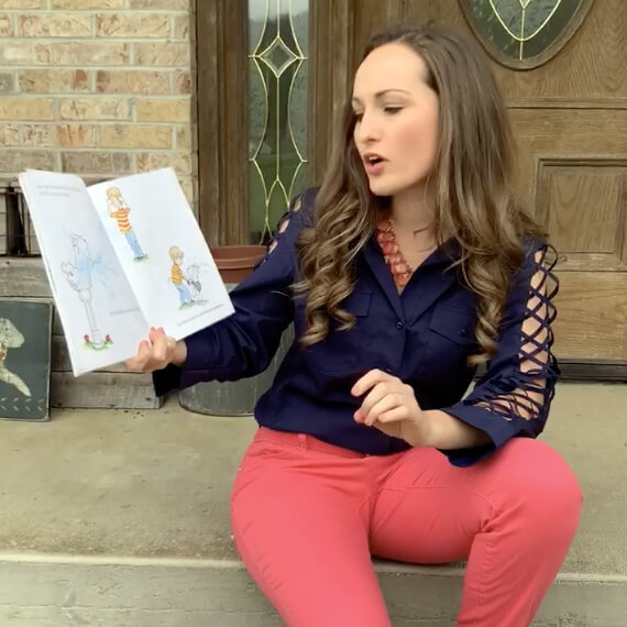 Jordan Hileman reading children's book