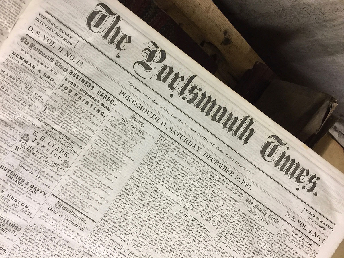 Portsmouth Historic Newspaper Collection, Clark Memorial Library, Shawnee State University, Portsmouth, Ohio