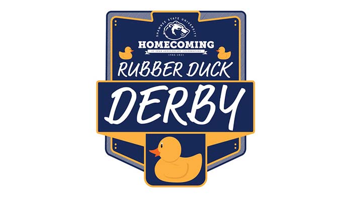 Graphic with the text "Rubber Duck Derby"