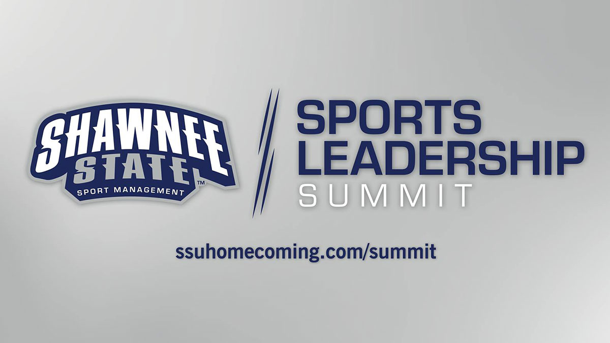 graphic with the text "Sports Leadership Summit"