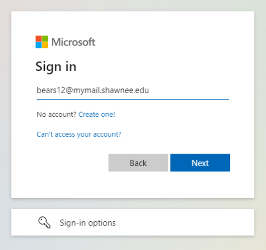 MyMail Sign-in User Interface