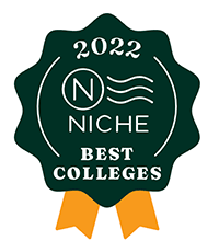 graphic with the text "2022 Niche Best Colleges"