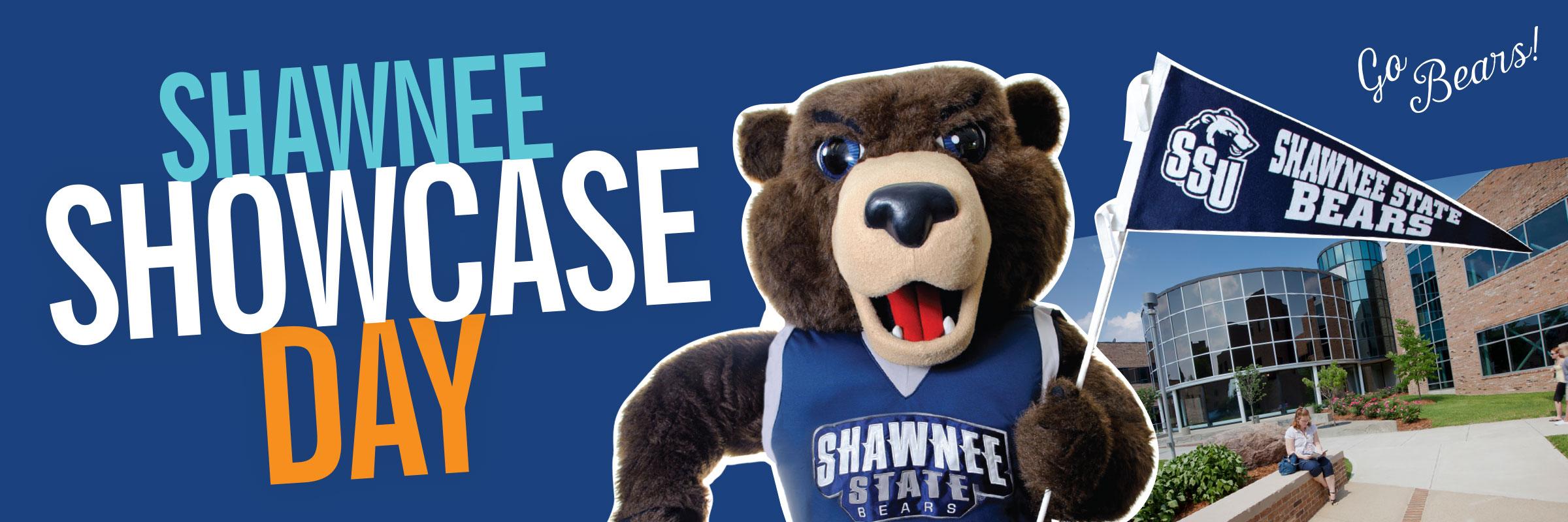 showcase day graphic with bear