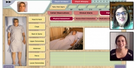 Screenshot of virtual clinic software