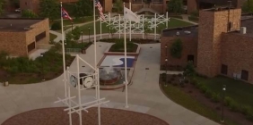 Campus from drone shot overhead