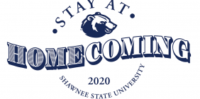 Graphic with the text "Stay at HOMEcoming 2020"