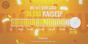 graphic with the text "$30,000 Raised"