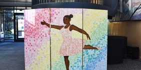 picture of artwork displayed in VRCFA lobby