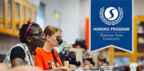 graphic with the text "Honors Program"