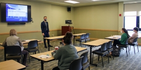 students in classroom attending workshop