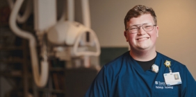 SSU Radiologic Technology student in lab