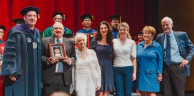 group photo on a stage