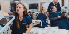 Allied Health Sciences lab with students