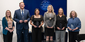 group photo of Alumni Award winners