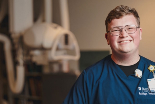 SSU Radiologic Technology student in lab