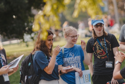 group of students on SSU campus