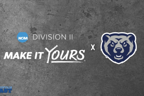 NCAA Division II logo with the text Make it Yours beside Shawnee State Bears logo